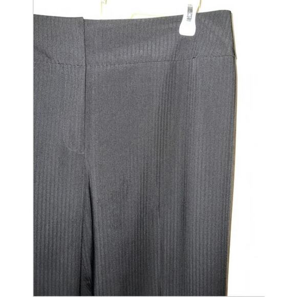 Kasper Pants Womens 16 Wide Subtle Stripe High Rise Trouser Flatter Minimalist - Picture 6 of 9